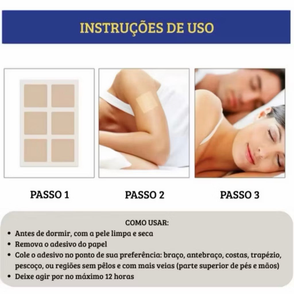 Adesivo relaxante noturno/Ptch  sono 96/144 unidades