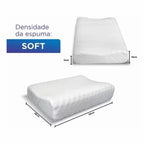 Travesseiro cervical ortopédico magnético com infravermelho terapêutico pillow anatômico anti ronco