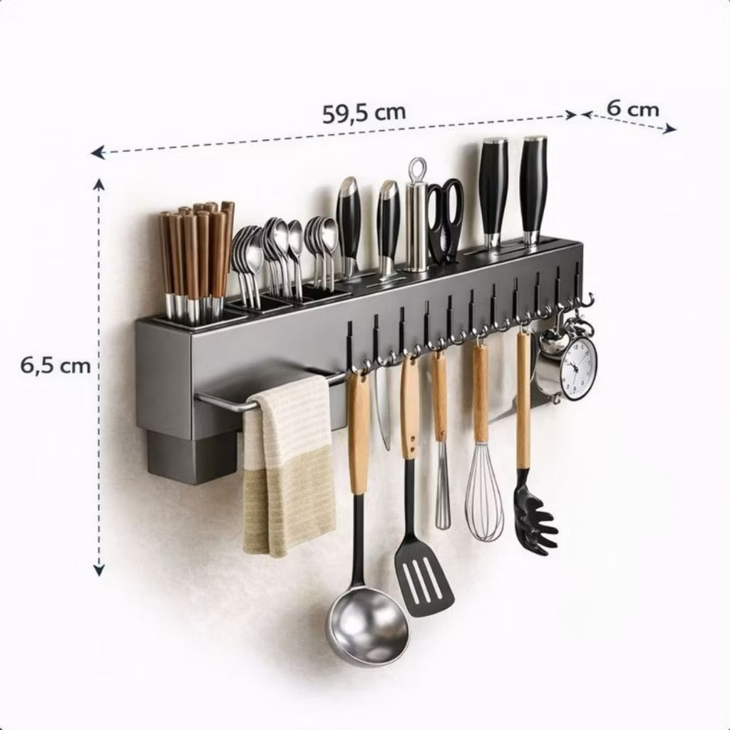 Suporte Para Armazenamento De Facas Ganchos Talheres Utensílios De Cozinha De Ferro