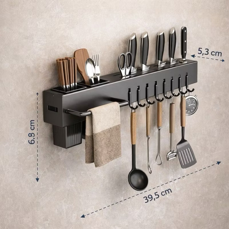Suporte Para Armazenamento De Facas Ganchos Talheres Utensílios De Cozinha De Ferro