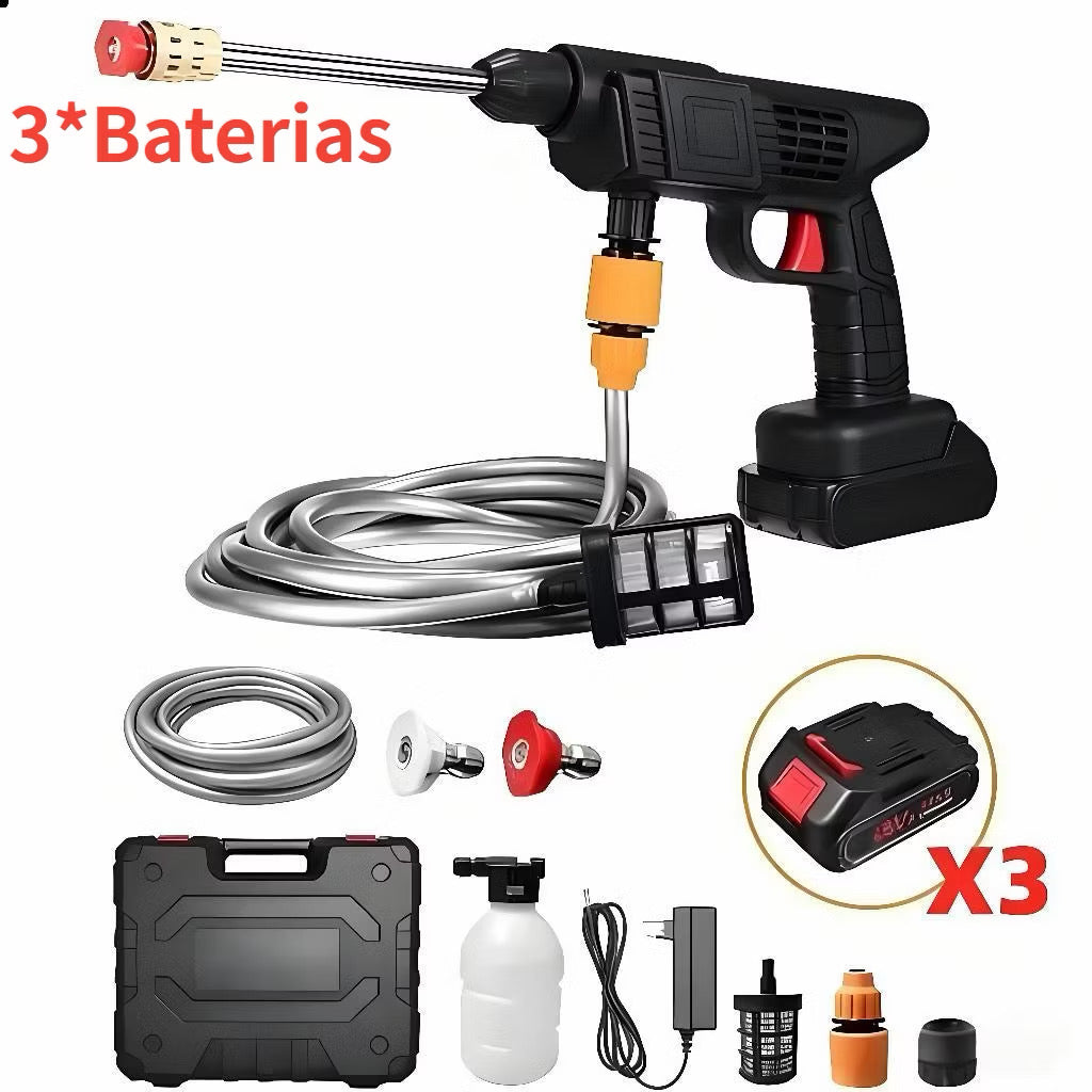 Lavadora de alta pressão sem fio portátil recarregáveis para carros e jardins pistola lava jato residencial Bivolt
