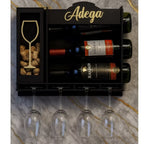 Adega de Parede em MDF Premium – Porta Vinhos, Taças e Rolhas Decorativo
