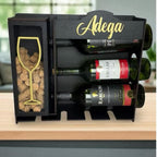 Adega de Parede em MDF Premium – Porta Vinhos, Taças e Rolhas Decorativo