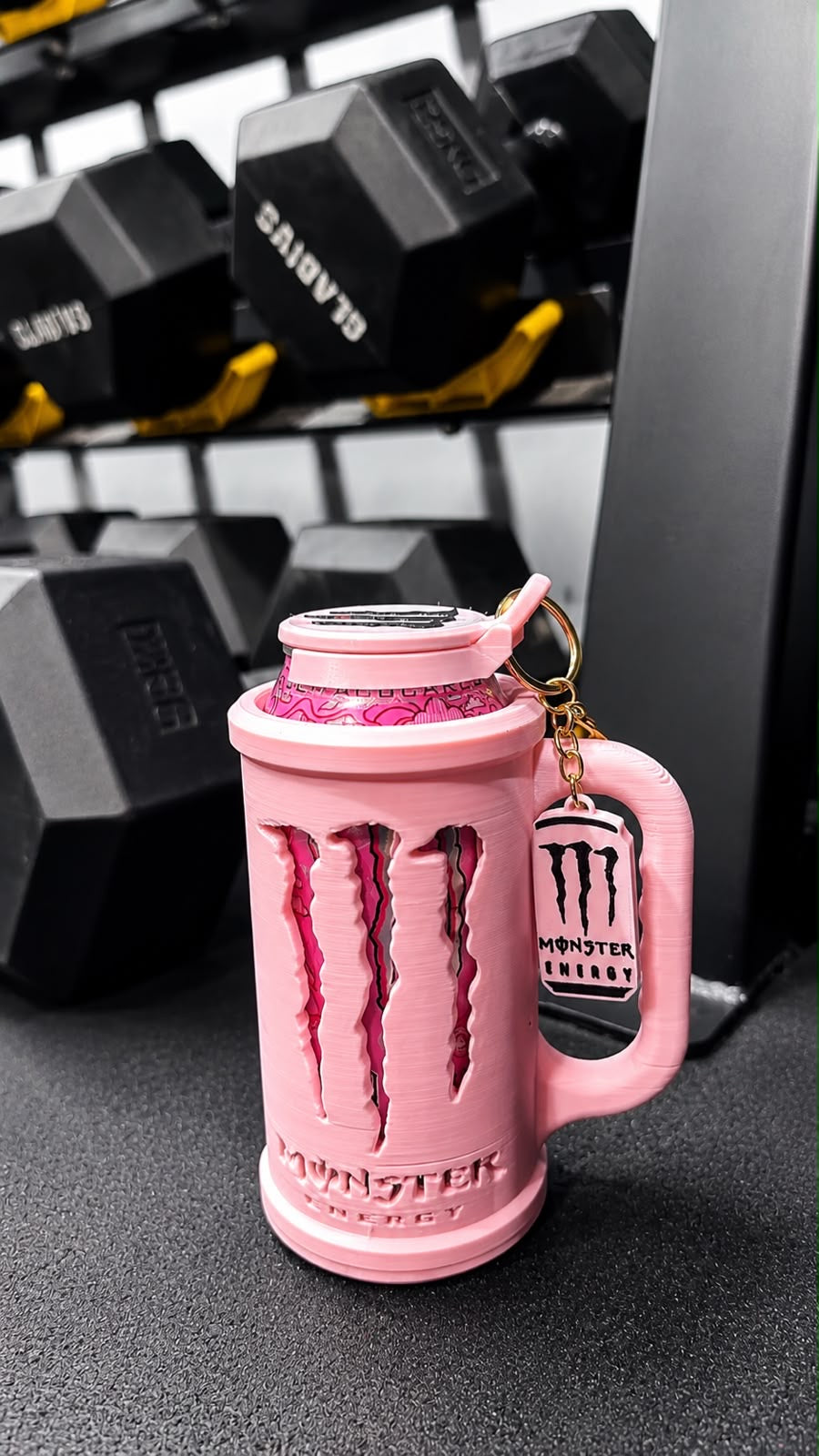 Kit Porta Energético 473ml Estilo Monster com Tampa e Abridor de Lat