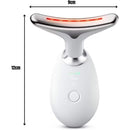 Massageador facial led, aparelho Anti-rugas para o rosto e pescoço, tratamento estético vibratório com luz