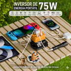 Inversor de Energia portátil compatível com bateria Dewalt 20v 8 portas para conversor de Energia Dewalt carregamento