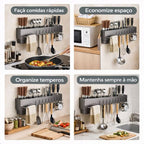 Suporte Para Armazenamento De Facas Ganchos Talheres Utensílios De Cozinha De Ferro