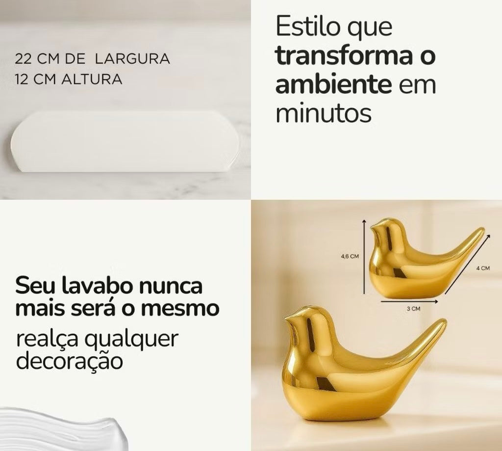 Kit Acessórios para Banheiro Golden