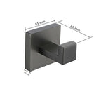 Kit Acessórios Para Banheiro 5 Peças Inox Grafite Escovado