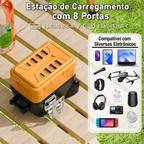 Inversor de Energia portátil compatível com bateria Dewalt 20v 8 portas para conversor de Energia Dewalt carregamento