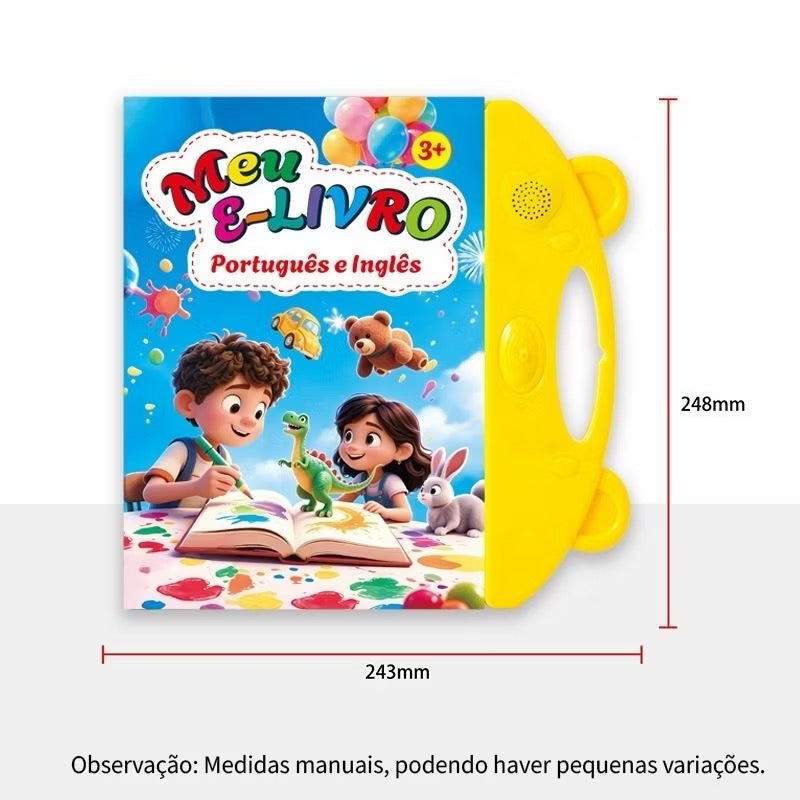 Meu E-Livro Educativo Bilíngue – Português e Inglês | Livro Sonoro Infantil Interativo