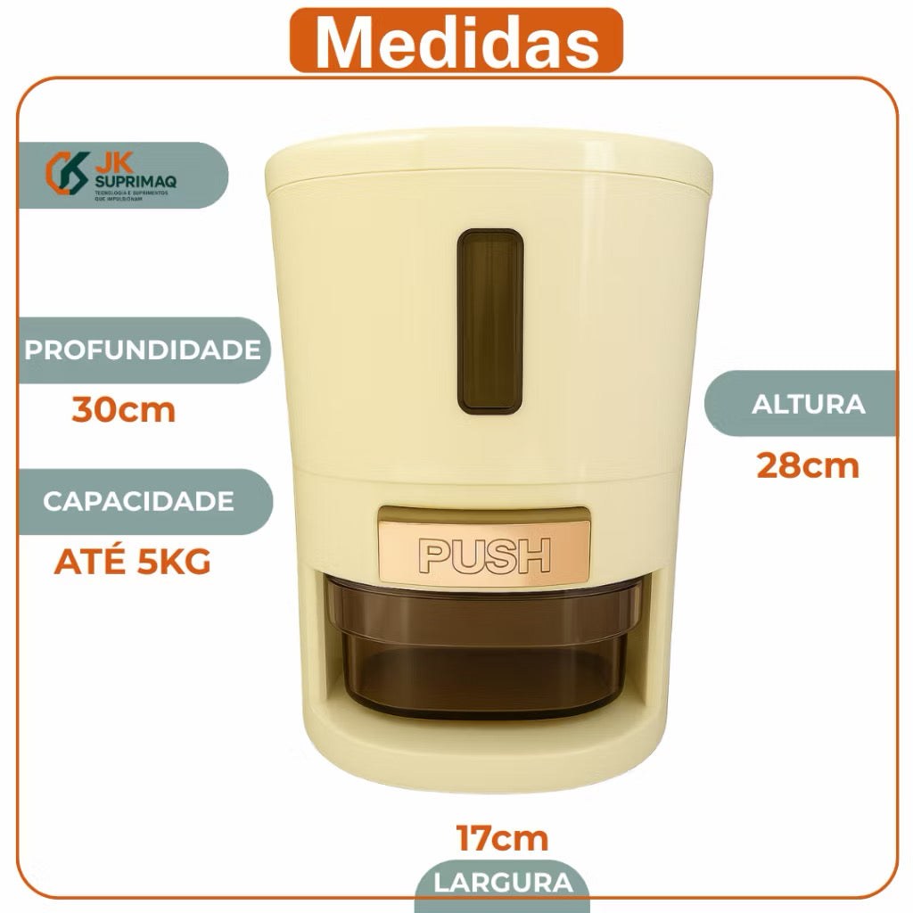 🛒 Dispenser 5KG: Economia, Organização e Estilo em Um Só Produto