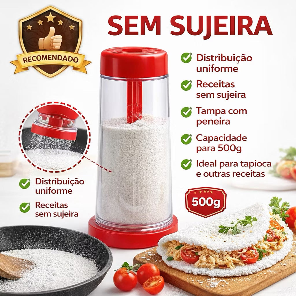 Tapioqueira peneira polvilhador armazena tapioca beiju farinha