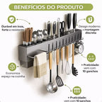 Suporte Para Armazenamento De Facas Ganchos Talheres Utensílios De Cozinha De Ferro