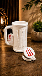 Kit Porta Energético 473ml Estilo Monster com Tampa e Abridor de Lat