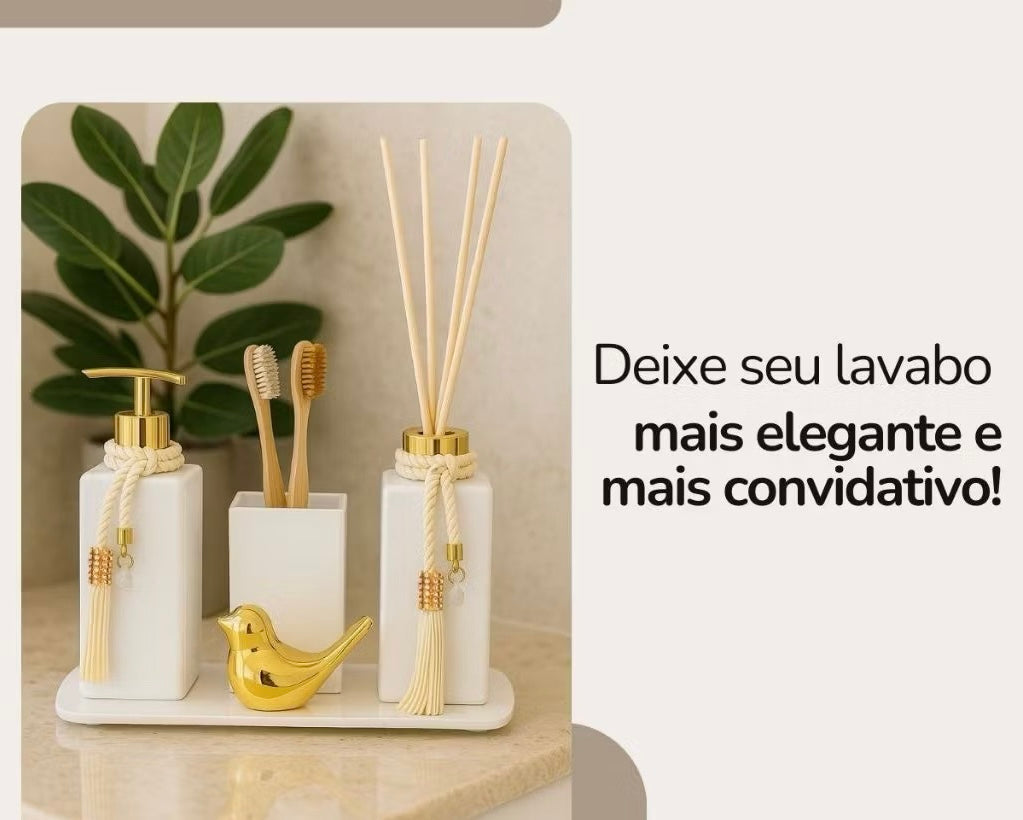 Kit Acessórios para Banheiro Golden