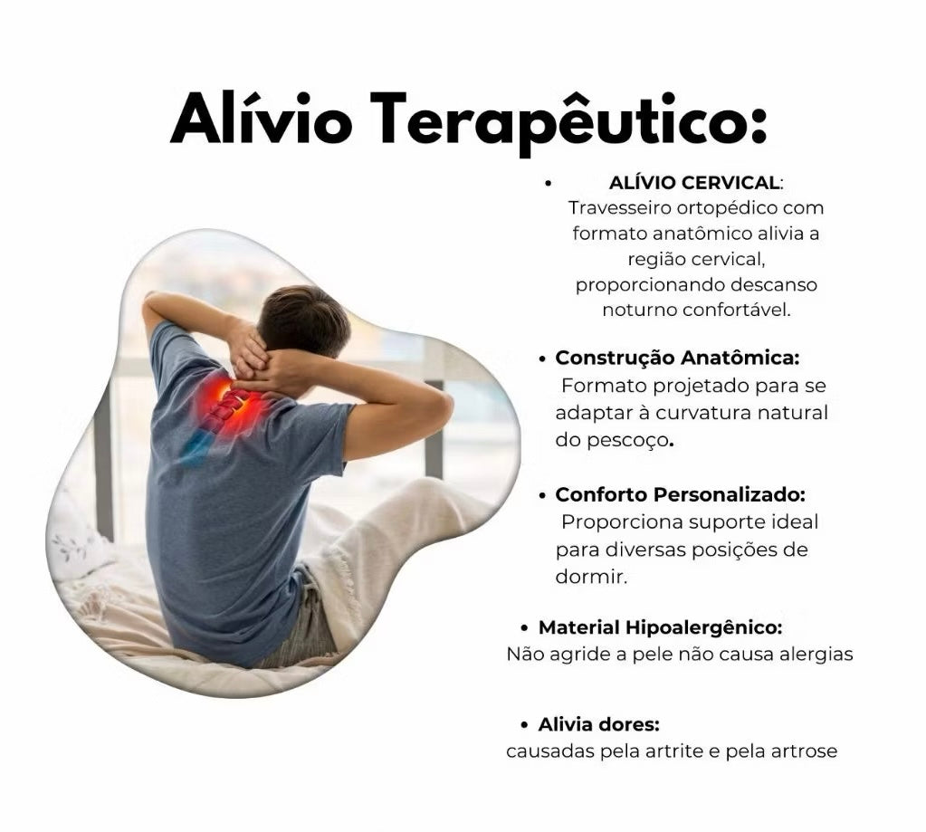 Travesseiro cervical ortopédico magnético com infravermelho terapêutico pillow anatômico anti ronco