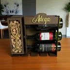 Adega de Parede em MDF Premium – Porta Vinhos, Taças e Rolhas Decorativo