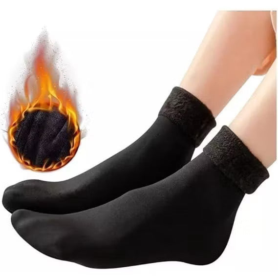 Kit de meias térmicas grossa soquete flaneladas fleece inverno frio intenso