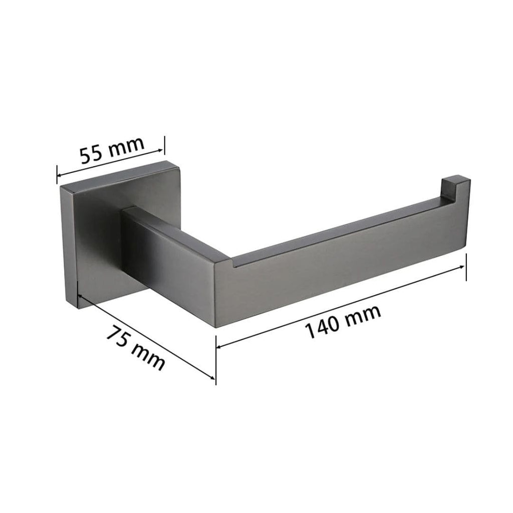 Kit Acessórios Para Banheiro 5 Peças Inox Grafite Escovado