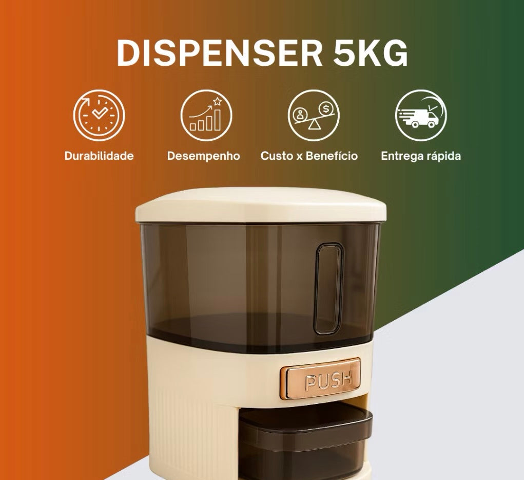 🛒 Dispenser 5KG: Economia, Organização e Estilo em Um Só Produto