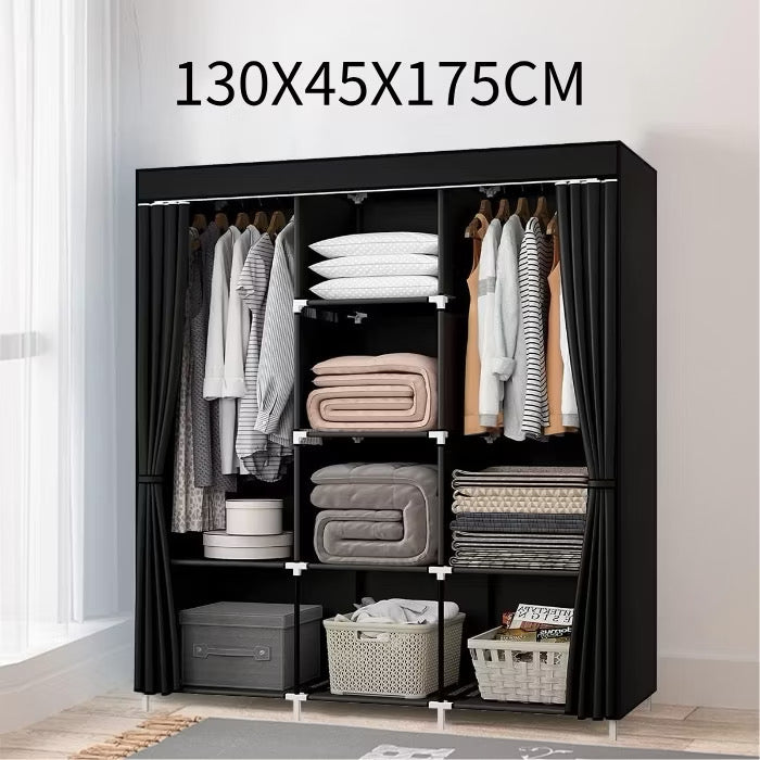Guarda-Roupa Portátil Dobrável com Capa Protetora – Organizador 4 Divisória