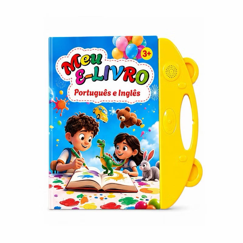 Meu E-Livro Educativo Bilíngue – Português e Inglês | Livro Sonoro Infantil Interativo