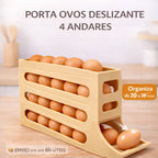 Porta Ovos 4 Andares Deslizante – Organize sua Geladeira  🥚✨