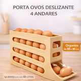 Porta Ovos 4 Andares Deslizante – Organize sua Geladeira  🥚✨
