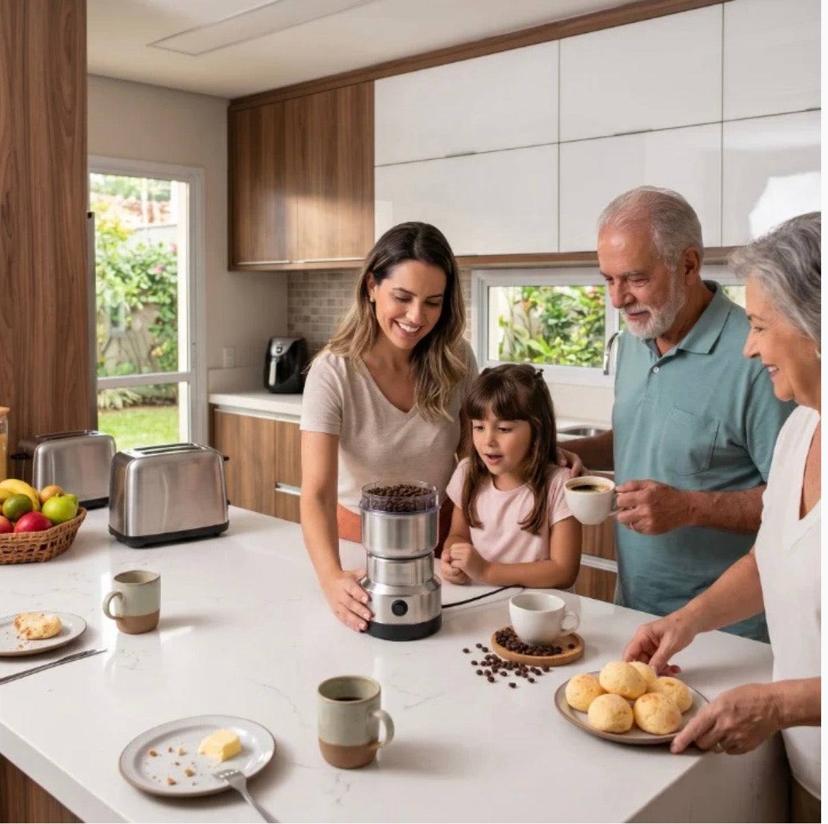 PODER TOTAL NA SUA COZINHA – Moedor 4 Lâminas 110V para Café e Especiarias