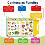 Meu E-Livro Educativo Bilíngue – Português e Inglês | Livro Sonoro Infantil Interativo