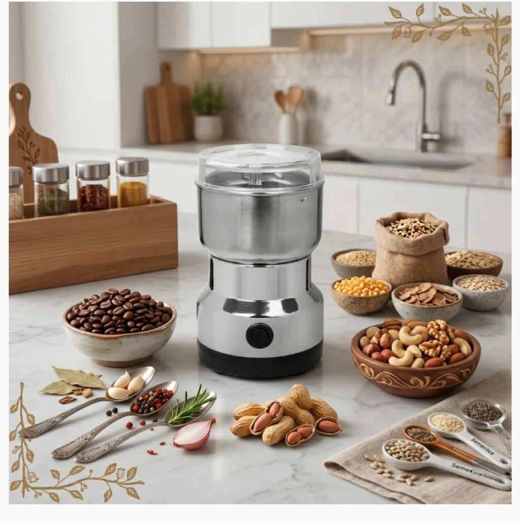 PODER TOTAL NA SUA COZINHA – Moedor 4 Lâminas 110V para Café e Especiarias