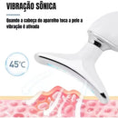 Massageador facial led, aparelho Anti-rugas para o rosto e pescoço, tratamento estético vibratório com luz