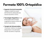 Travesseiro cervical ortopédico magnético com infravermelho terapêutico pillow anatômico anti ronco