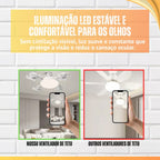 Ventilador de teto Lustre LED E27 silencioso com controle remoto 4 mini hélices integradas Bivolt