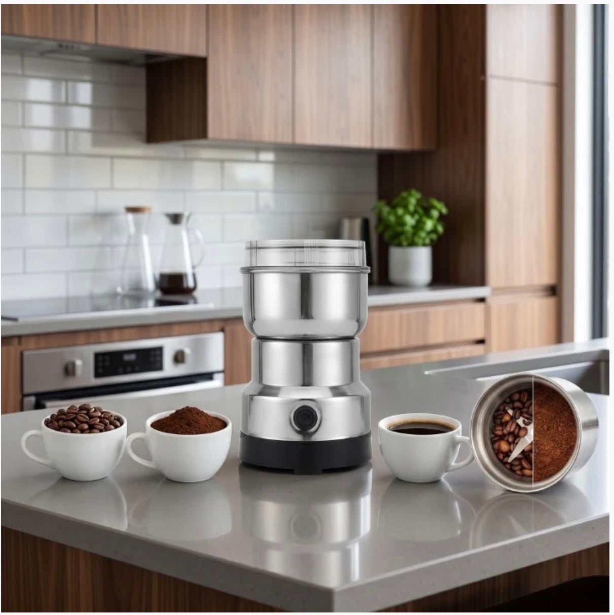 PODER TOTAL NA SUA COZINHA – Moedor 4 Lâminas 110V para Café e Especiarias