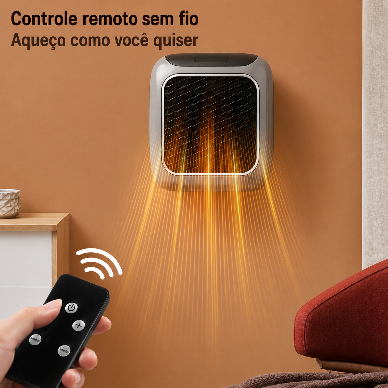 Mini aquecedor portátil de parede