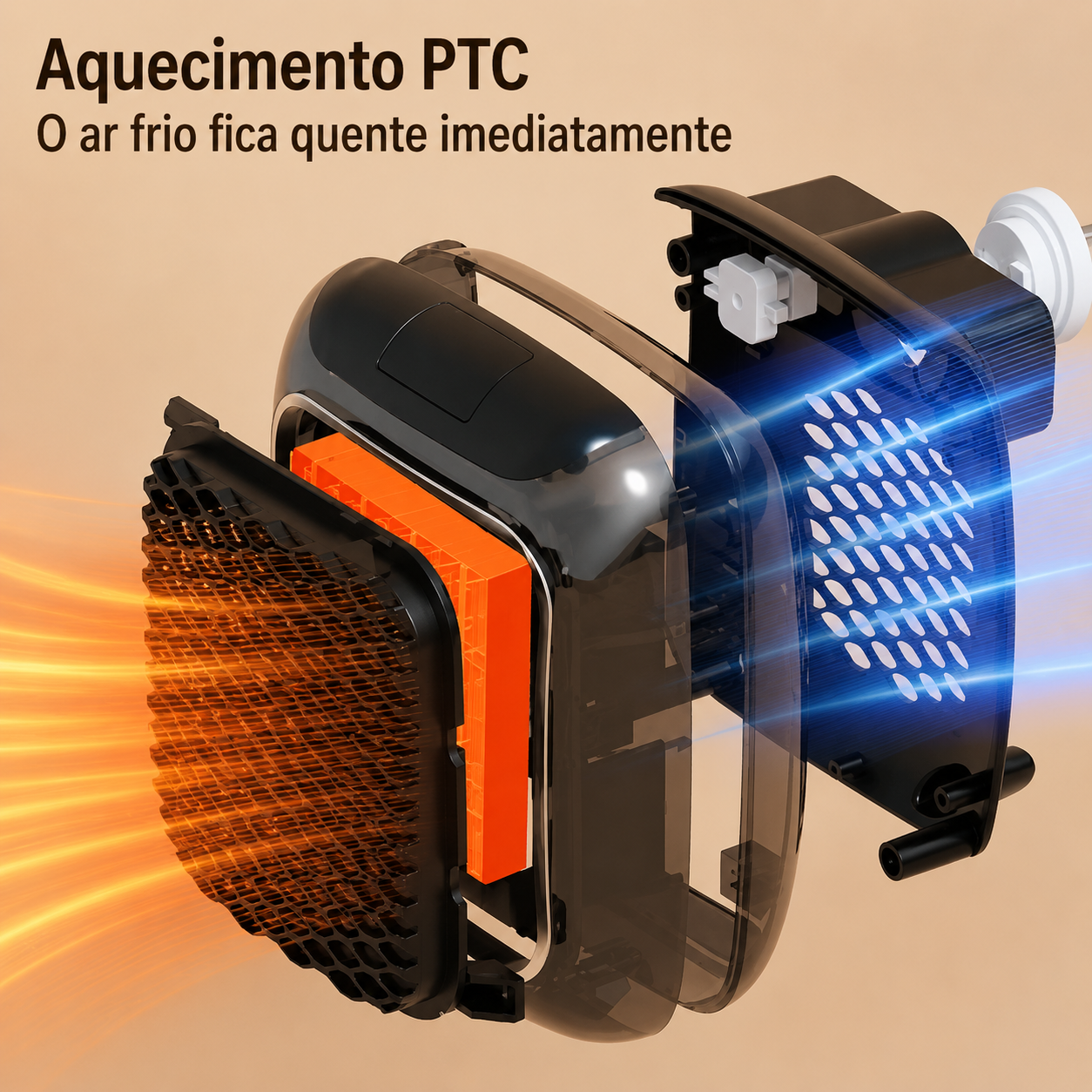 Mini aquecedor portátil de parede