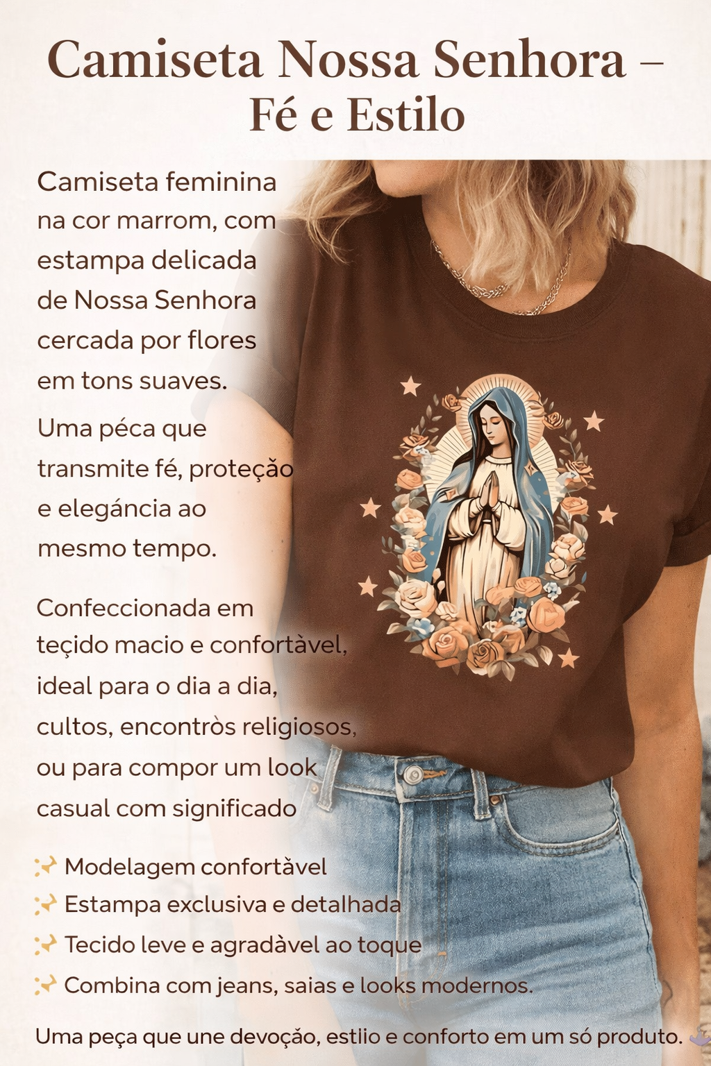 Camiseta Filhos de Maria 100% Algodão Premium – Edição Especial