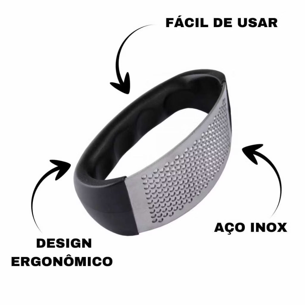 Amasse Alho em Segundos e Sem Fazer Sujeira! Com o Espremedor de Alho Inox