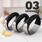 Amasse Alho em Segundos e Sem Fazer Sujeira! Com o Espremedor de Alho Inox