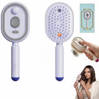 Escova de cabelo elétrica em spray de água, pente de massagem almofada de ar nano nebulização