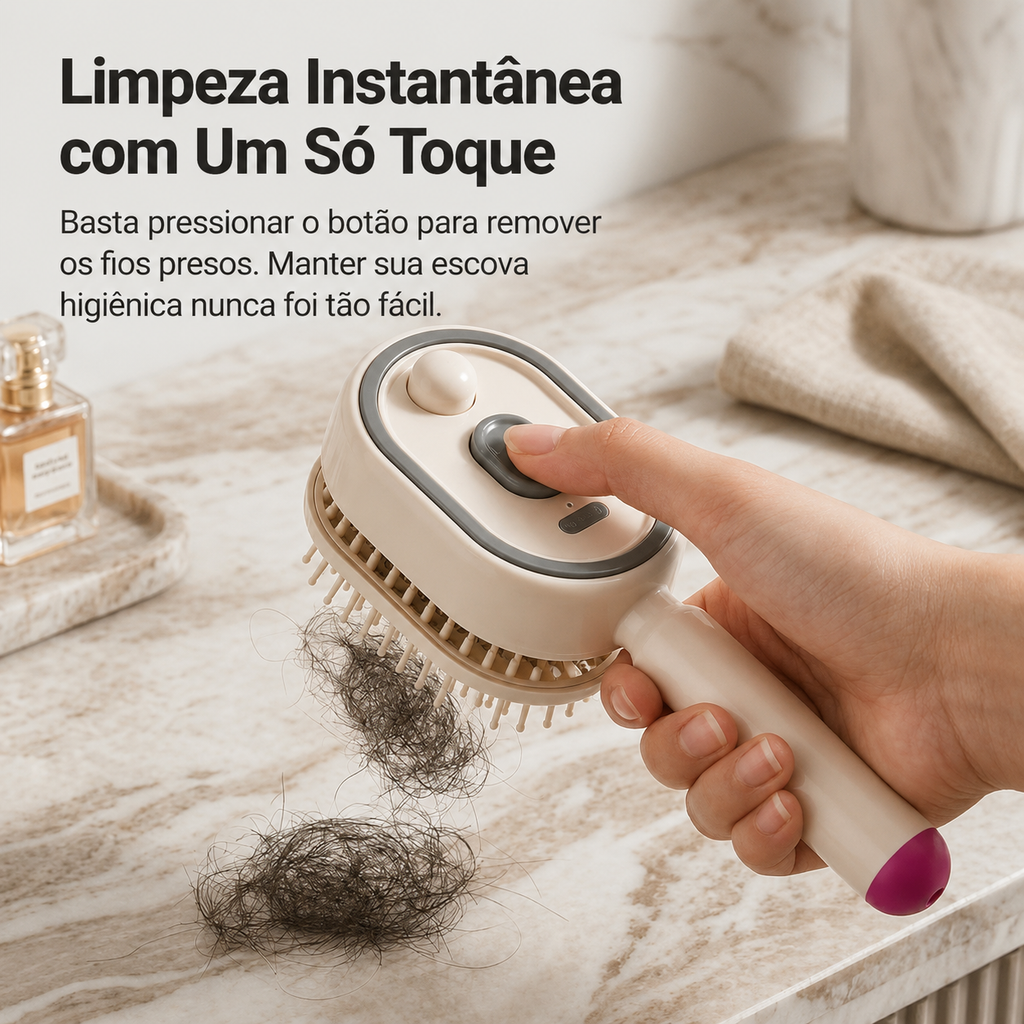 Escova de cabelo elétrica em spray de água, pente de massagem almofada de ar nano nebulização