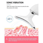 Massageador de pescoço e rosto Led vibração fototerapia para rejuvenescimento firmeza e anti-rugas