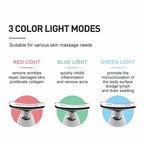 Massageador de pescoço e rosto Led vibração fototerapia para rejuvenescimento firmeza e anti-rugas
