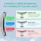 Massageador de pescoço e rosto Led vibração fototerapia para rejuvenescimento firmeza e anti-rugas