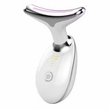 Massageador de pescoço e rosto Led vibração fototerapia para rejuvenescimento firmeza e anti-rugas