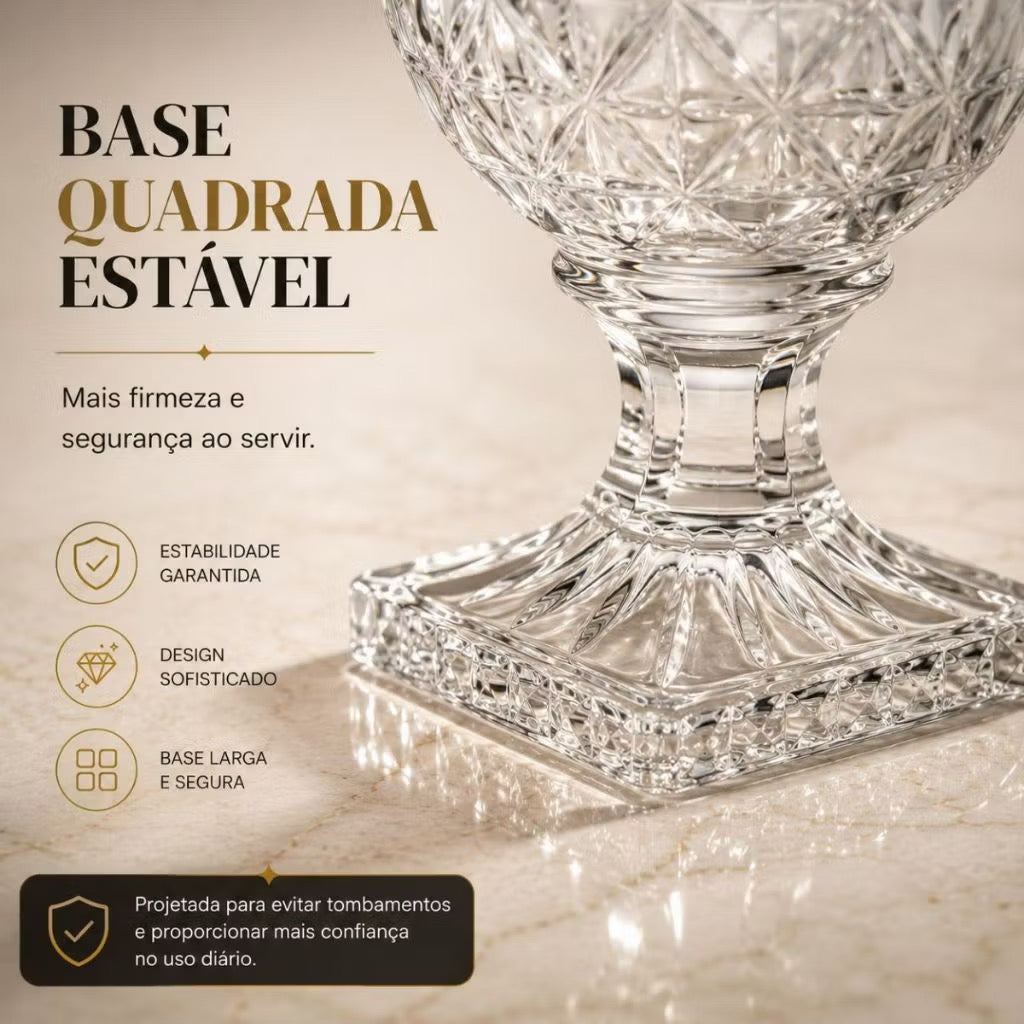 Dispenser de suco de vidro 5/3 litros com torneira jarra de cristal diamante com tampa