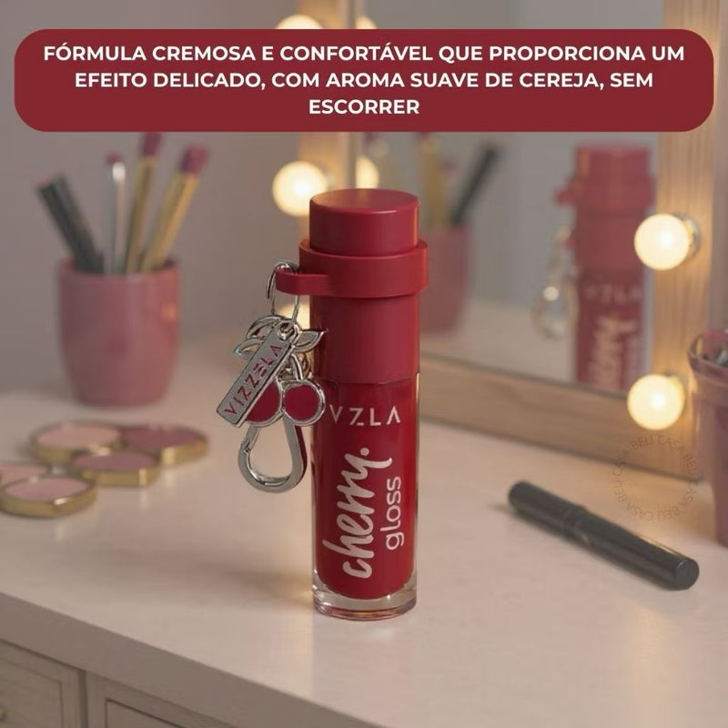 Cherry Gloss com chaveiro Vizzela