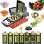 Fatiador profissional multinacional 16 em 1 de aço inoxidável ideal para vegetais frutas e legumes